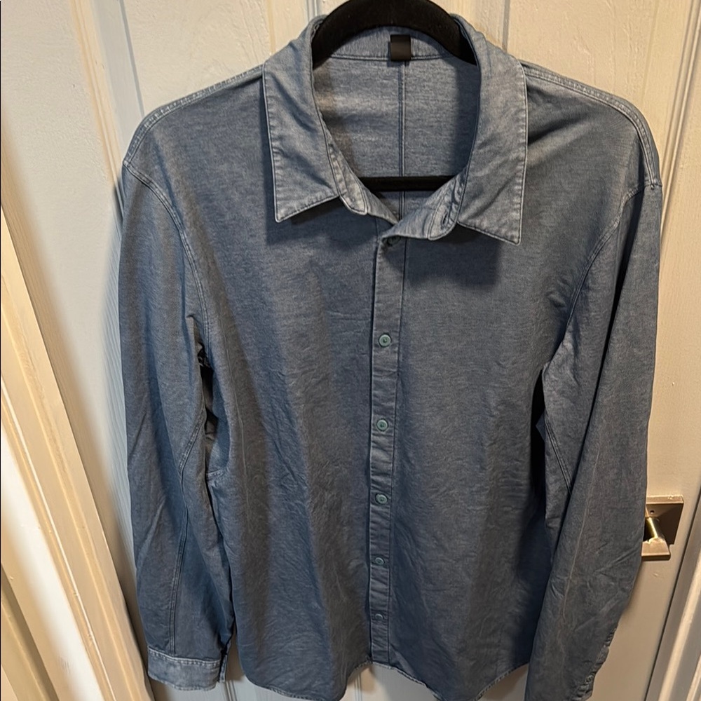 Blue Button-Up Shirt